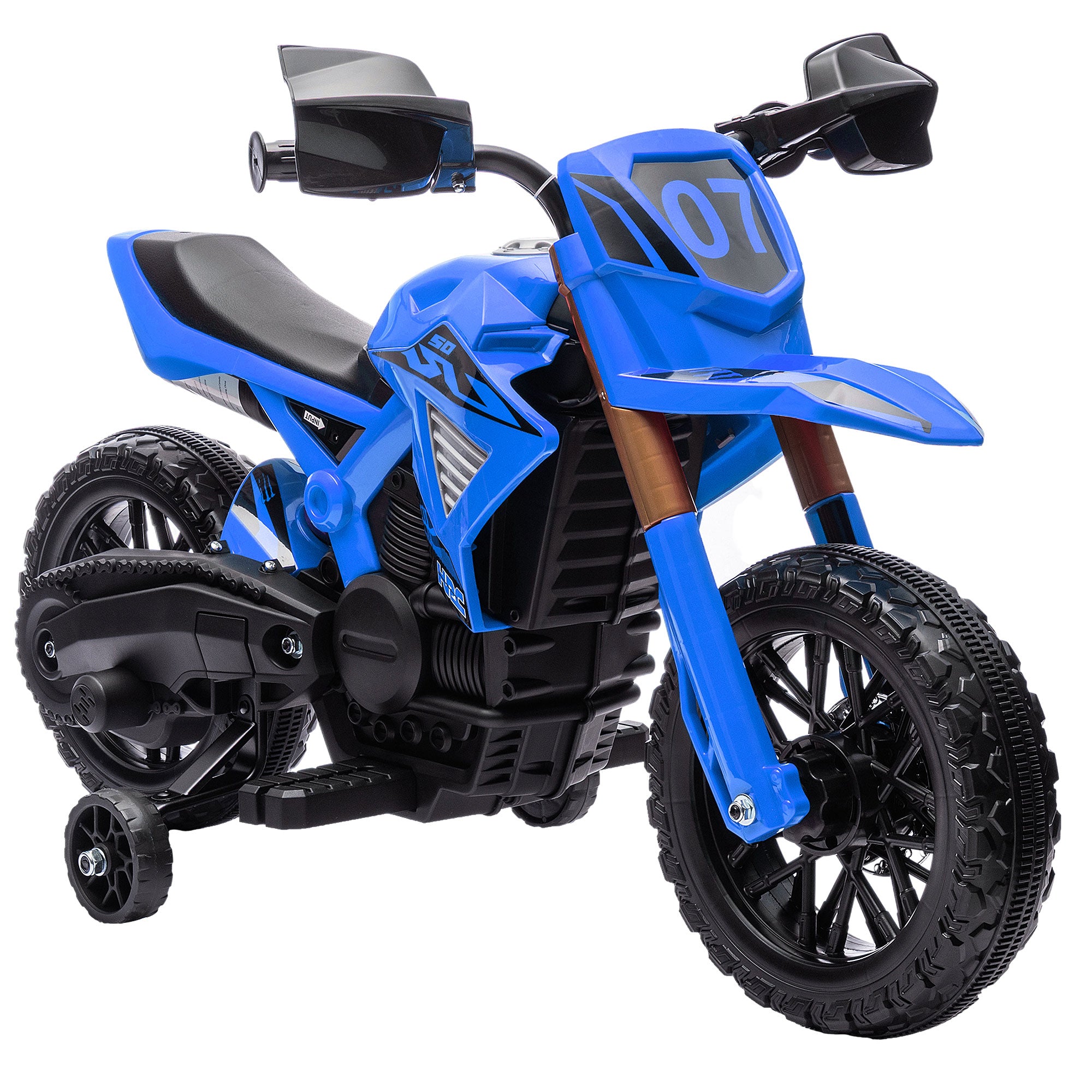 moto bleue électrique pour enfant