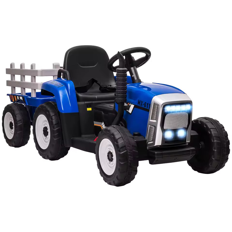 Tracteur bleu électrique pour enfant